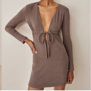 Reformation Women's Karah Dress - Brown (Burnt Umber) - Size Small